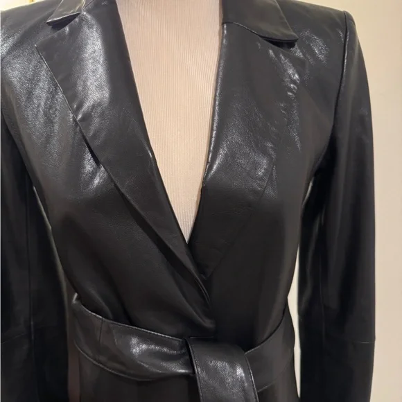 Alice+Olivia goat leather coat XS like new - Picture 2 of 9